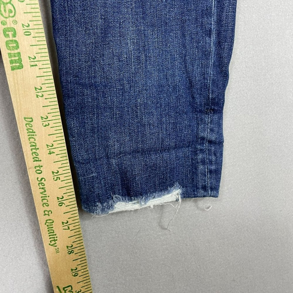 Rag & Bone Womens Distressed Dre Capri Jeans Size 33 Blue Raw Hem Deville Wash - Picture 6 of 14